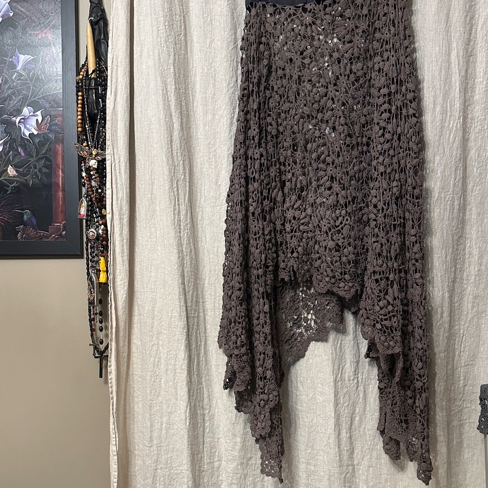 Swampy Army Green Handmade Crochet Skirt
